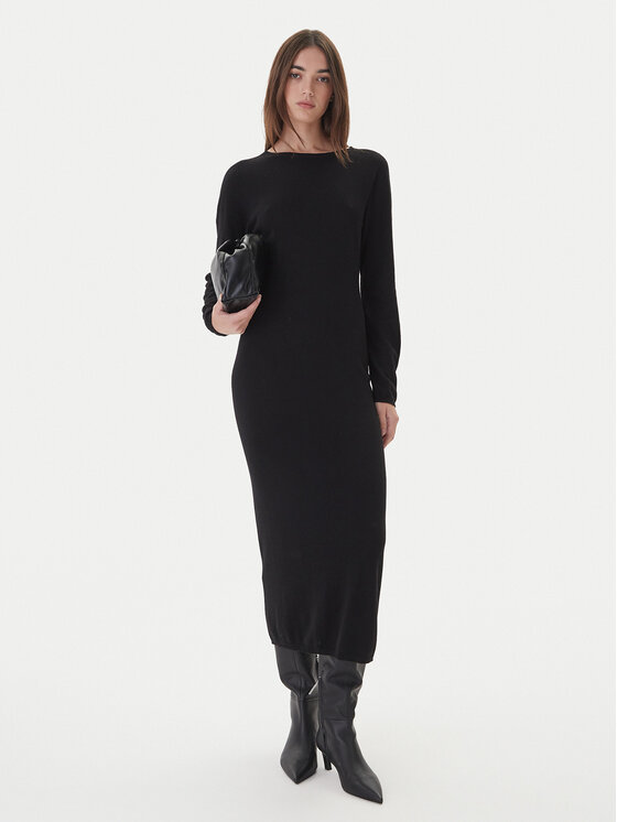 Kontatto Kontatto Strickkleid 3M0964C Schwarz Slim Fit