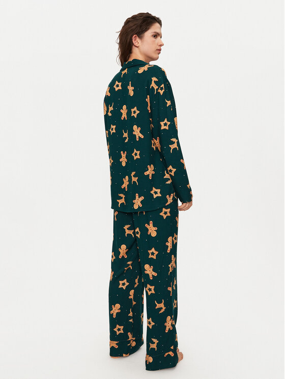 Hunkemöller Hunkemöller Pidžama 300547 Zelena Relaxed Fit