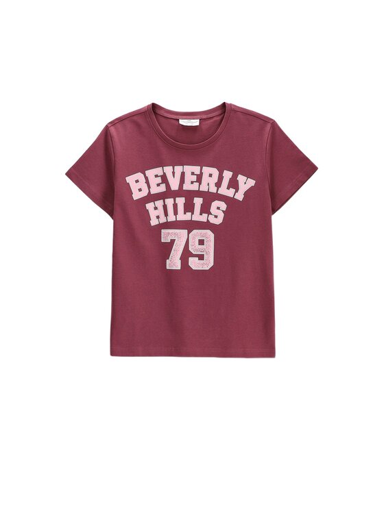 Coccodrillo Coccodrillo T-Shirt ZC6143207VGA-017 Bordowy Regular Fit