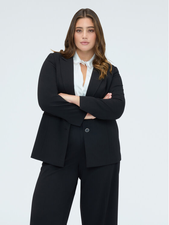 Fiorella Rubino Fiorella Rubino Marynarka Q011T000249N033 Czarny A-Line Fit