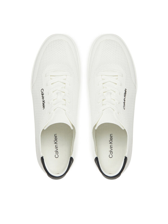 Calvin Klein Calvin Klein Snīkeri Low Top Lace Up Knit HM0HM01726 Balts