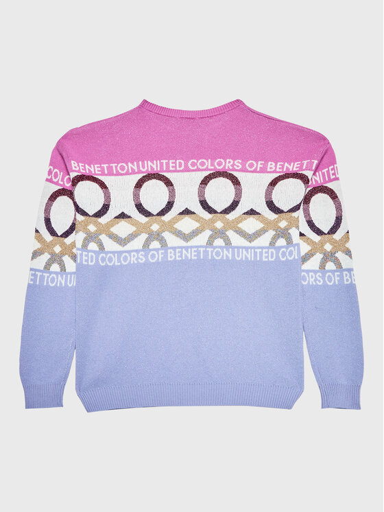 United Colors Of Benetton United Colors Of Benetton Pulover 1194Q101X Vijolična Regular Fit
