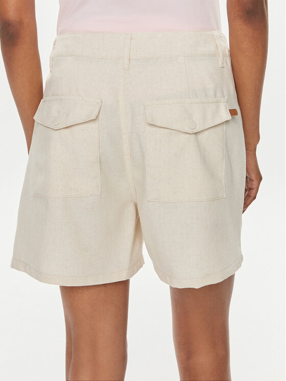 Pepe Jeans Pepe Jeans Pantalon scurți din material Tilly PL801093 Écru Regular Fit