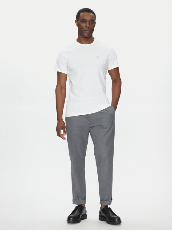 Barbour Barbour T-shirt Tartan MTS0670WH11 Bianco Tailored Fit