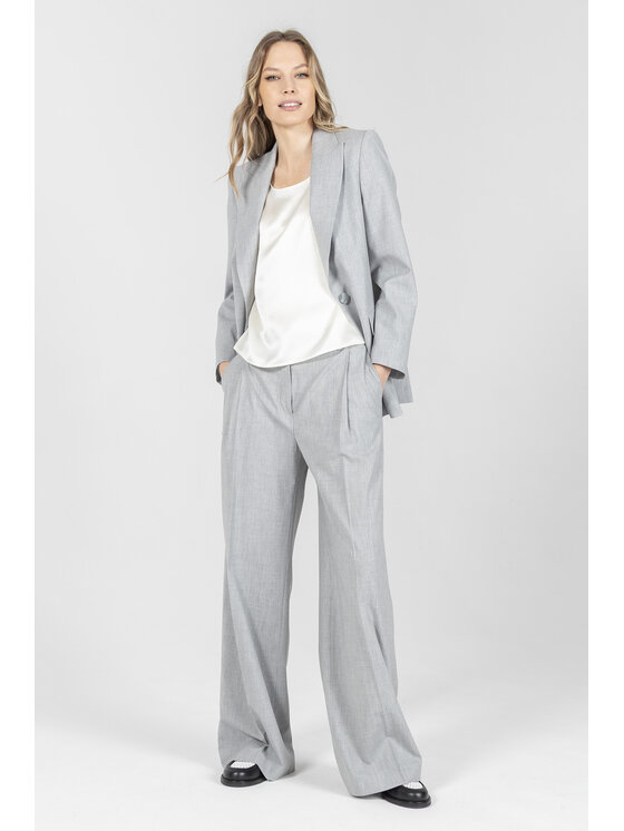 Deni Cler Milano Deni Cler Milano Spodnie materiałowe W-DC-5202-F2-A1-81-1 Szary Loose Leg
