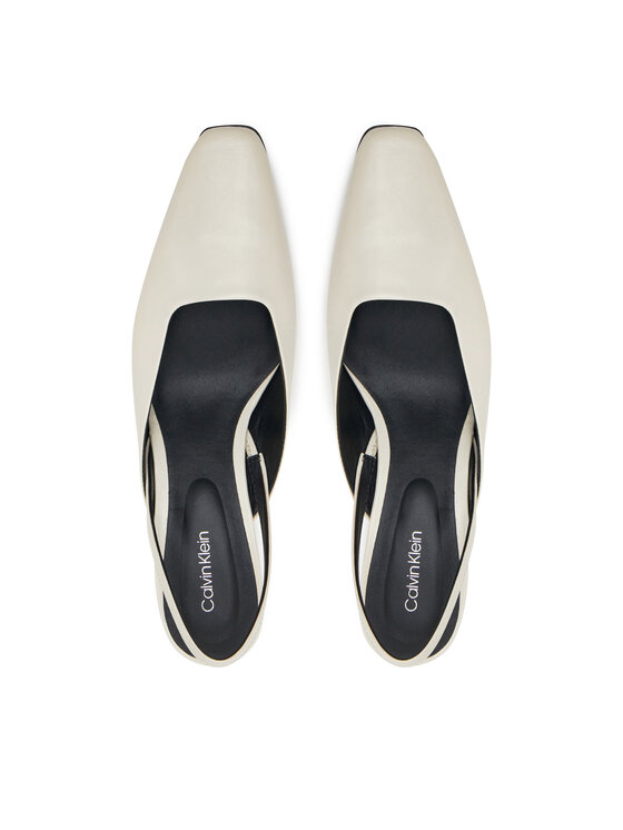 Calvin Klein Calvin Klein Sandaalid Heel Mule Pump 50 - Lth HW0HW02551 Beež