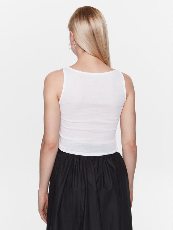 Sisley Sisley Top 3FPZLH00I Bianco Regular Fit