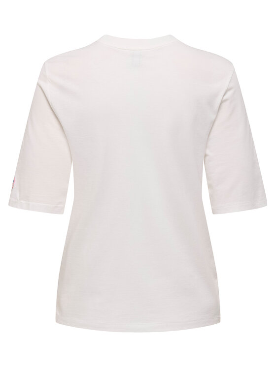 ONLY ONLY T-krekls Phoebe 15351369 Balts Regular Fit