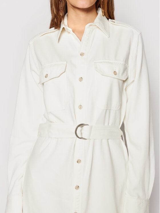 Polo Ralph Lauren Polo Ralph Lauren Рокля тип риза 211834041001 Бежов Regular Fit