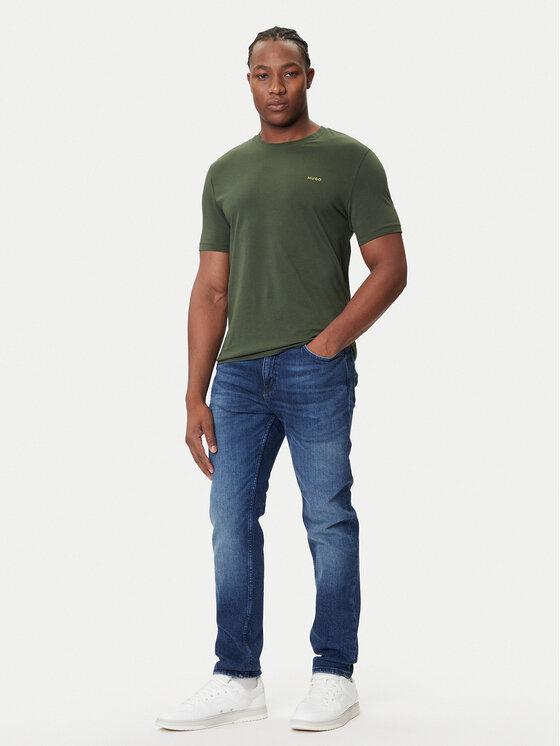 HUGO HUGO Majica Dero222 50466158 Zelena Regular Fit