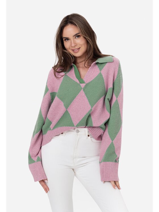 LAURELLA LAURELLA Svetr Laurella 6TU037923 Zelená Regular Fit