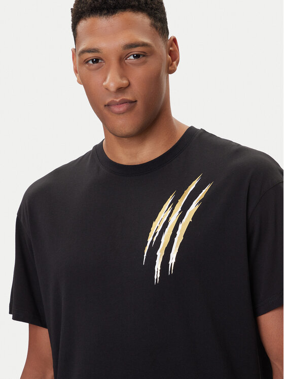 Plein Sport Plein Sport Tricou FAEC MTK8356 STE001N Negru Loose Fit