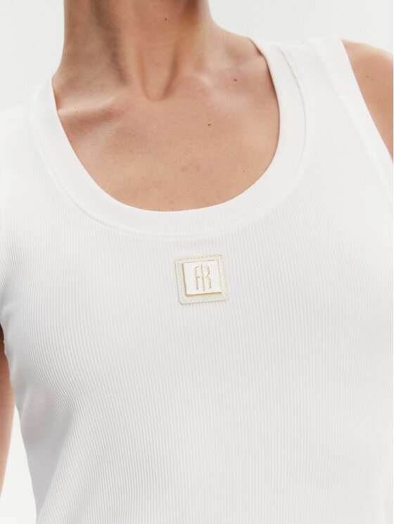 Fracomina Fracomina Top FP25ST2001J40101 Bijela Slim Fit
