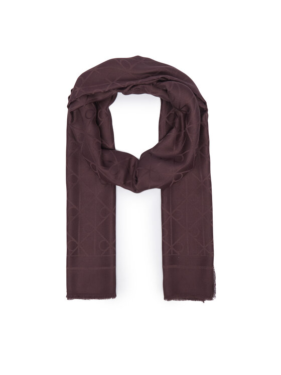 Calvin Klein Calvin Klein Schal Emblem Aop Glossy Tonal Scarf LV04F8096G Dunkelrot