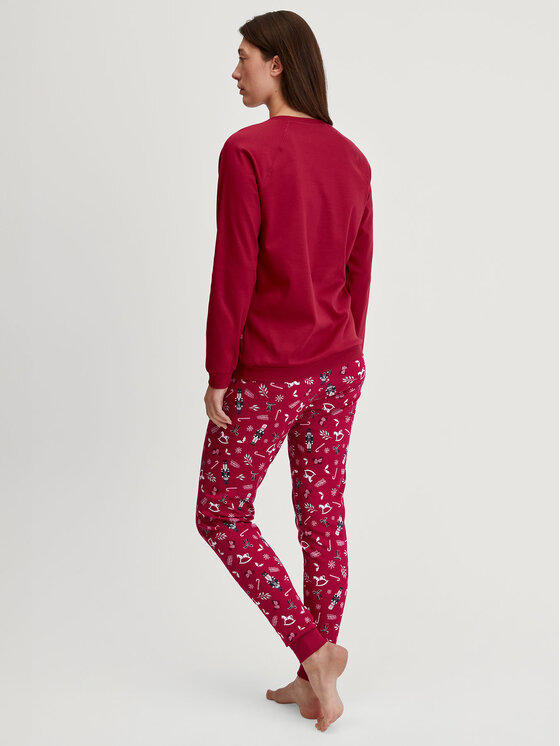 Calida Calida Piżama 41395 Czerwony Regular Fit