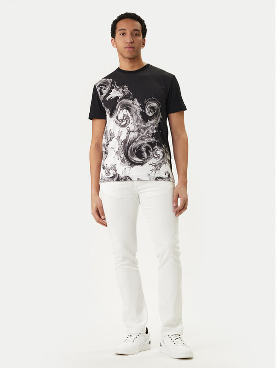 Versace Jeans Couture Versace Jeans Couture Póló 80GAH6SB JS541 Fekete Slim Fit