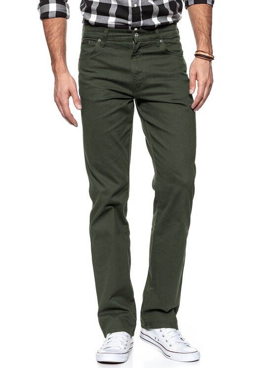 Wrangler Wrangler Pantaloni di tessuto TEXAS Verde Straight Fit