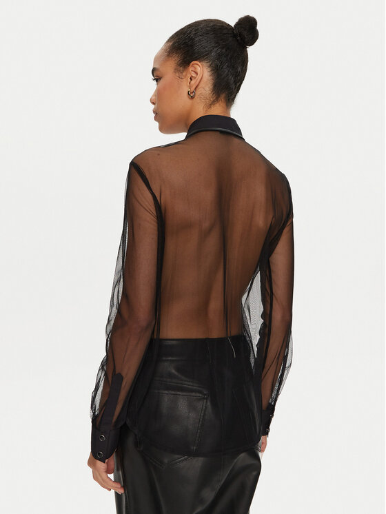 PINKO PINKO Koszula 103474 A1UW Czarny Regular Fit