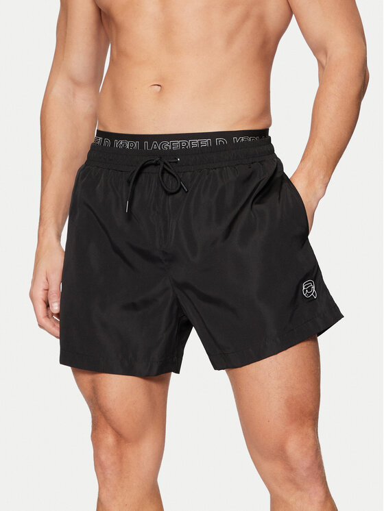 Pantaloni scurți pentru înot KARL LAGERFELD Bărbați, Mărimea: M, Negru, A1M46058