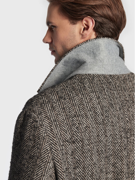 Sisley Sisley Преходно палто 27M9SN01D Сив Regular Fit