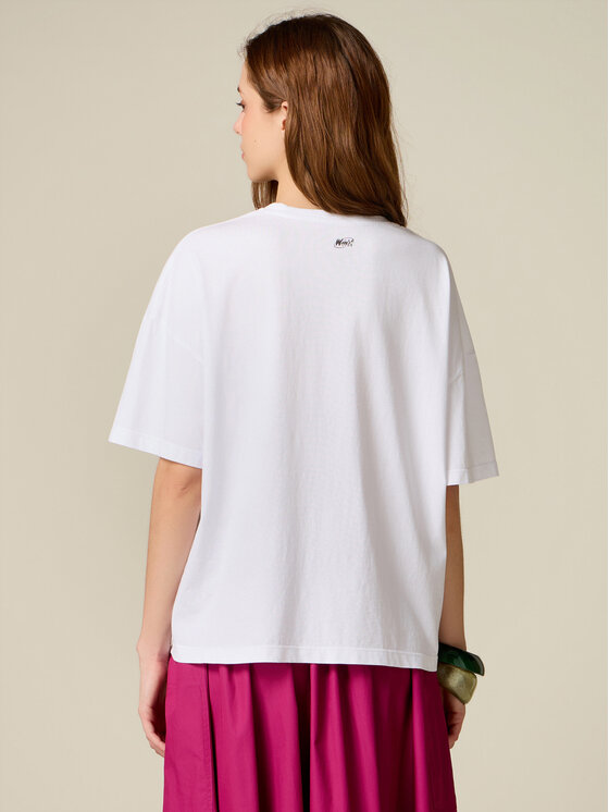 Oltre Oltre T-shirt G04DJ004819N011 Bianco Regular Fit