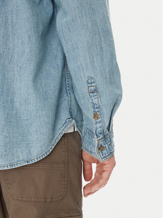 Guess Jeans Guess Jeans džinsiniai marškiniai M5GH56 D5M82 Mėlyna Regular Fit
