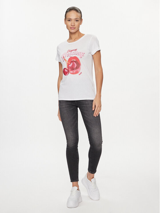 Guess Guess T-Shirt Delicious Rol W4RI22 K9SN1 Weiß Regular Fit