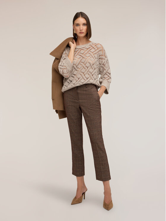 Motivi Motivi Sweter M487W004199N002 Kremowy Boxy Fit