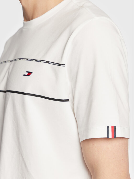 Tommy Hilfiger Tommy Hilfiger T-shirt Piping MW0MW28937 Bijela Regular Fit