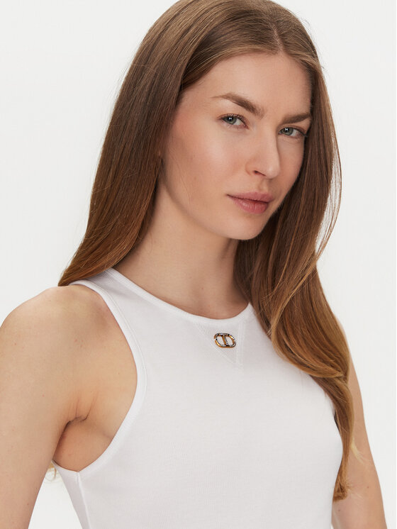 TWINSET TWINSET Top 251TP2550 Alb Slim Fit