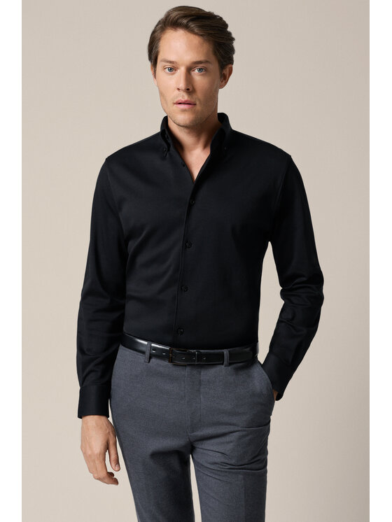 Lancerto Lancerto Koszula Lussano KO073126000060 Czarny Regular Fit