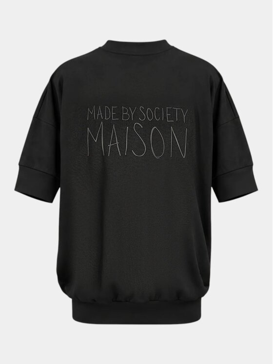 MADE BY SOCIETY MADE BY SOCIETY T-Shirt Le Trait - T18017 Czarny Basic Fit