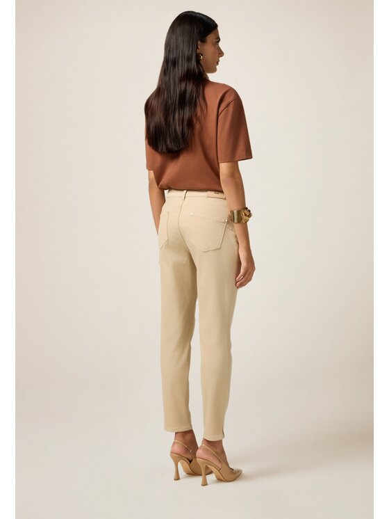 Oltre Oltre Pantaloni di tessuto P723R008638N022 Écru Skin Fit