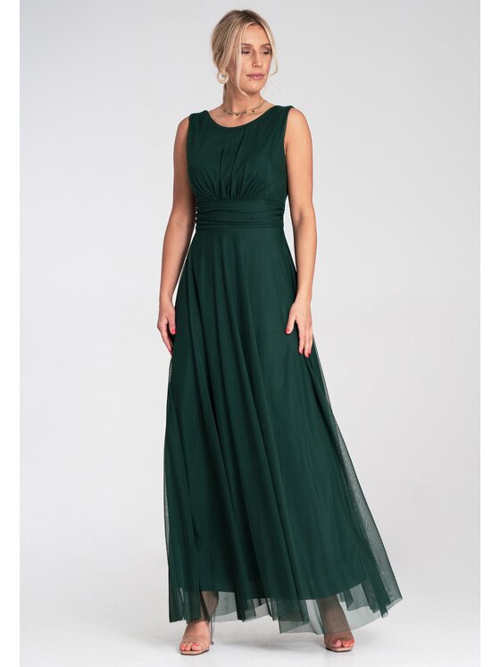 FIGL FIGL Koktejlové šaty M1205 Zelená Flared Fit