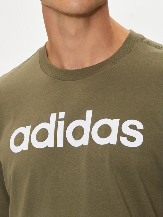 adidas adidas Marškinėliai Essentials Linear Logo IC9280 Žalia Regular Fit