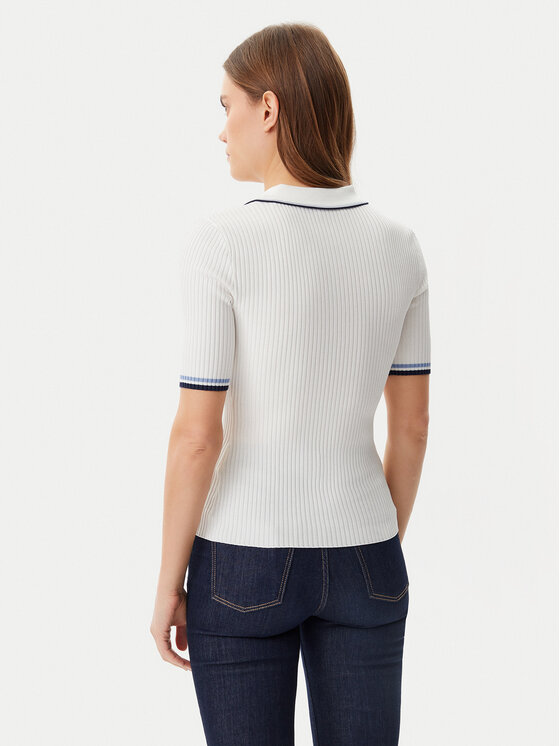 Guess Guess Bluză W5GR37 Z3L10 Alb Regular Fit