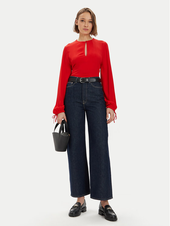 Tommy Hilfiger Tommy Hilfiger Блузка WW0WW41835 Червоний Regular Fit