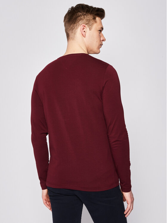 Tommy Hilfiger Tommy Hilfiger Longsleeve Stretch Tee MW0MW10804 Vișiniu Slim Fit
