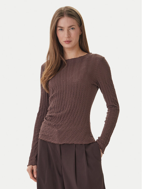 ONLY Bluză Ella 15368469 Maro Slim Fit