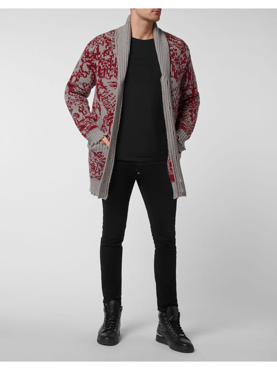 PHILIPP PLEIN PHILIPP PLEIN Kardigan 5271 Beżowy Regular Fit