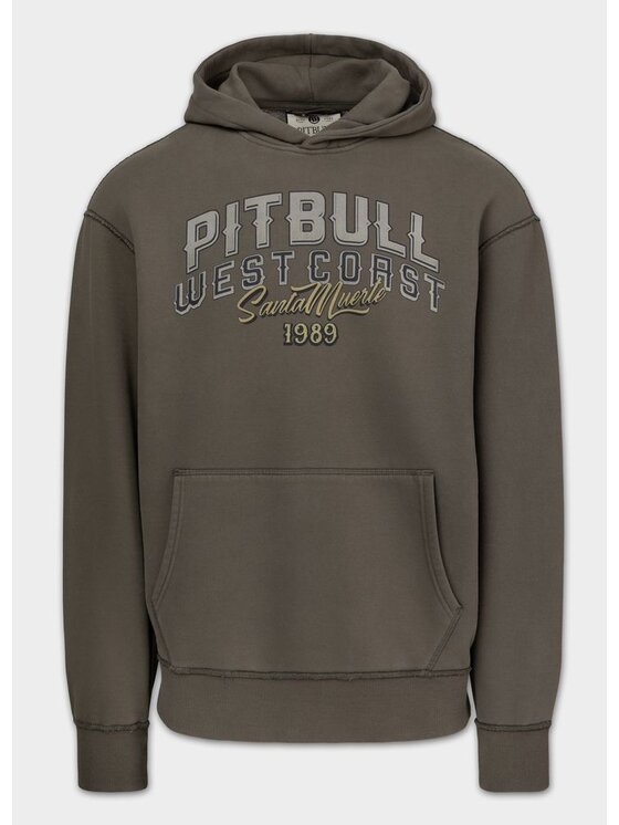 PITBULL PITBULL Bluza Washed SANTA MUERTE Zielony Regular Fit