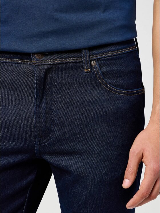 Wrangler Wrangler Jeansy 5401139229099 Granatowy Straight Leg
