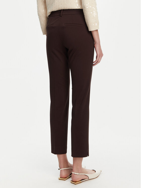 Marella Marella Hlače iz tkanine Aletta 2523786014 Rjava Regular Fit