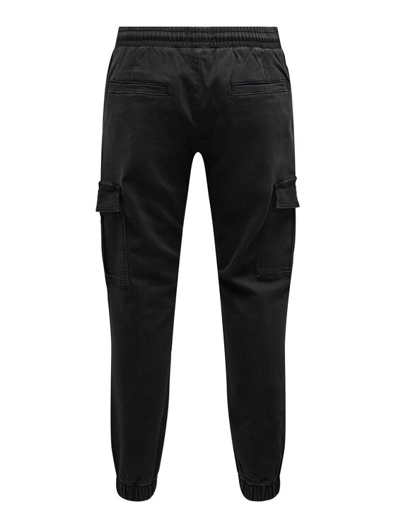 Only & Sons Only & Sons Παντελόνι υφασμάτινο 22027398 Μαύρο Regular Fit
