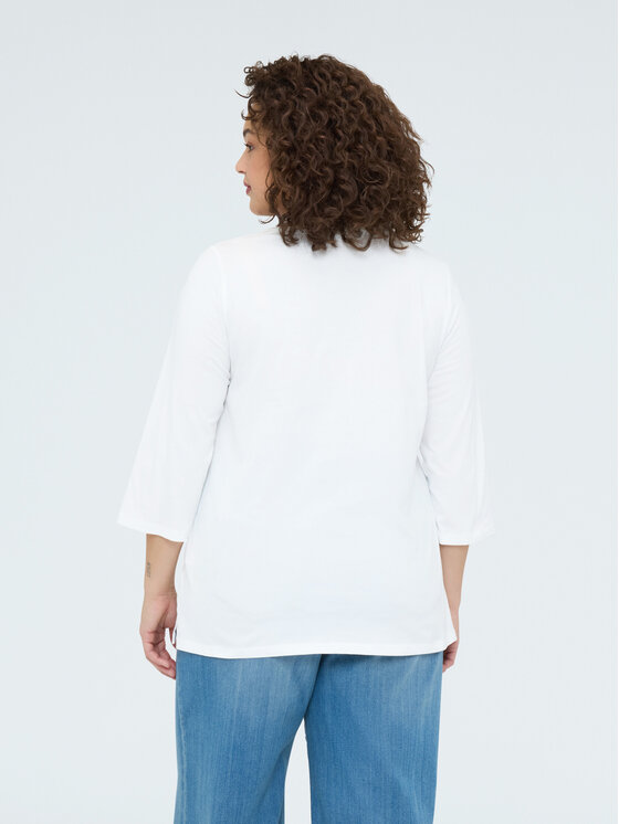 Fiorella Rubino Fiorella Rubino Blusa G0E4L009337N011 Bianco Regular Fit