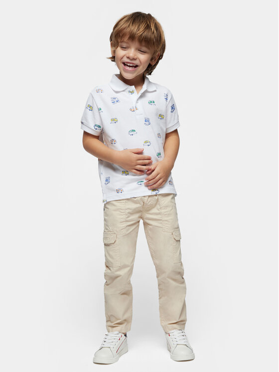 Mayoral Mayoral Polo 3107 Biały Regular Fit