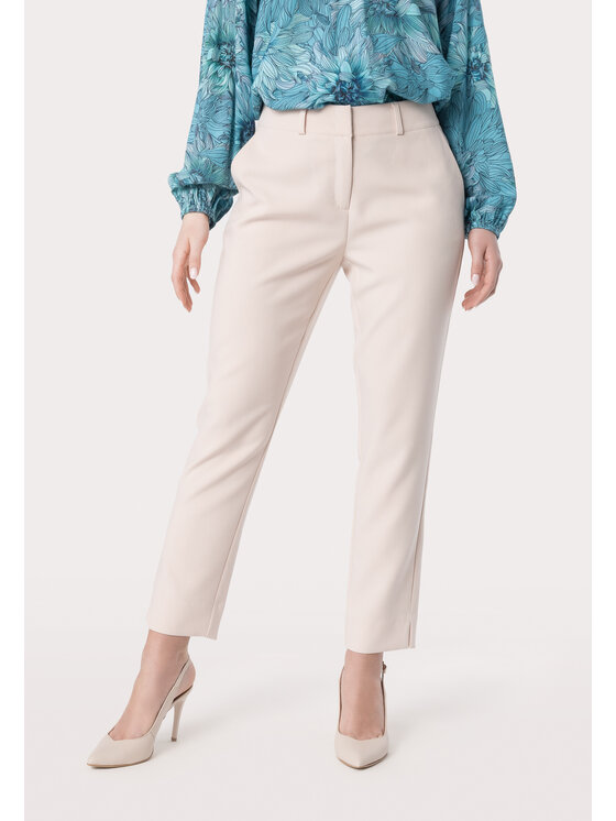 QUIOSQUE QUIOSQUE Spodnie damskie 3UM002 Beżowy Regular Fit