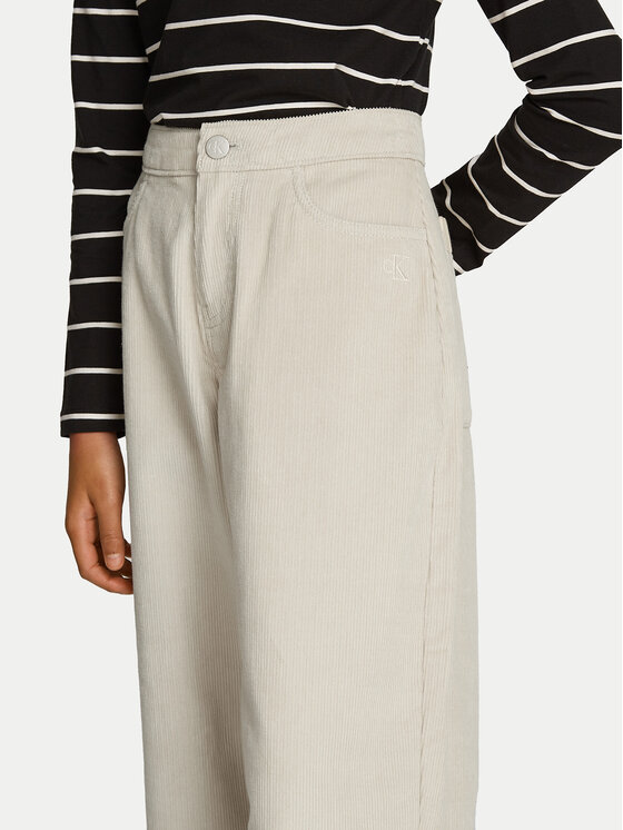 Calvin Klein Jeans Calvin Klein Jeans Spodnie materiałowe IG0IG02615 Beżowy Straight Fit