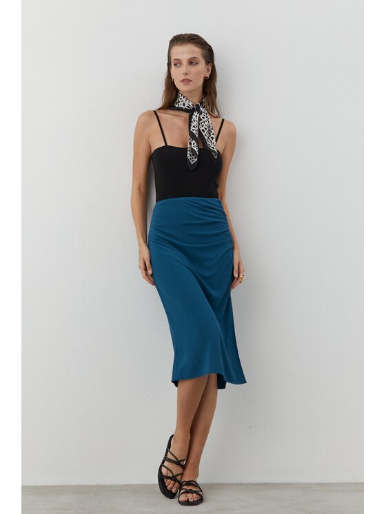 Duende Duende Spódnica midi Rosie Skirt Turkusowy Slim Fit