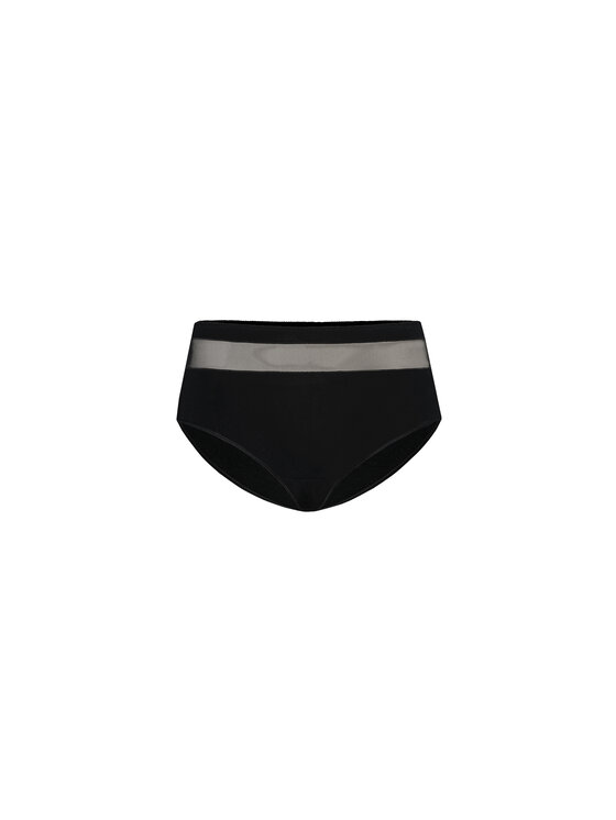 Figi klasyczne z wysokim stanem, rozmiar XXL, Czarne, z wysokim stanem bawełniane Vera